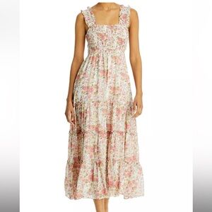 Lucy Paris Smocked Floral Maxi Dress